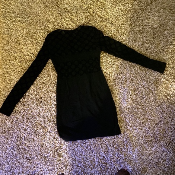 MotelRocks Black Bodycon dress with lace detail - Picture 1 of 5